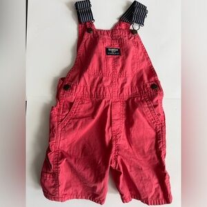 Oshkosh B’gosh Overall Shorts with Fun Straps 4T Burnt Red